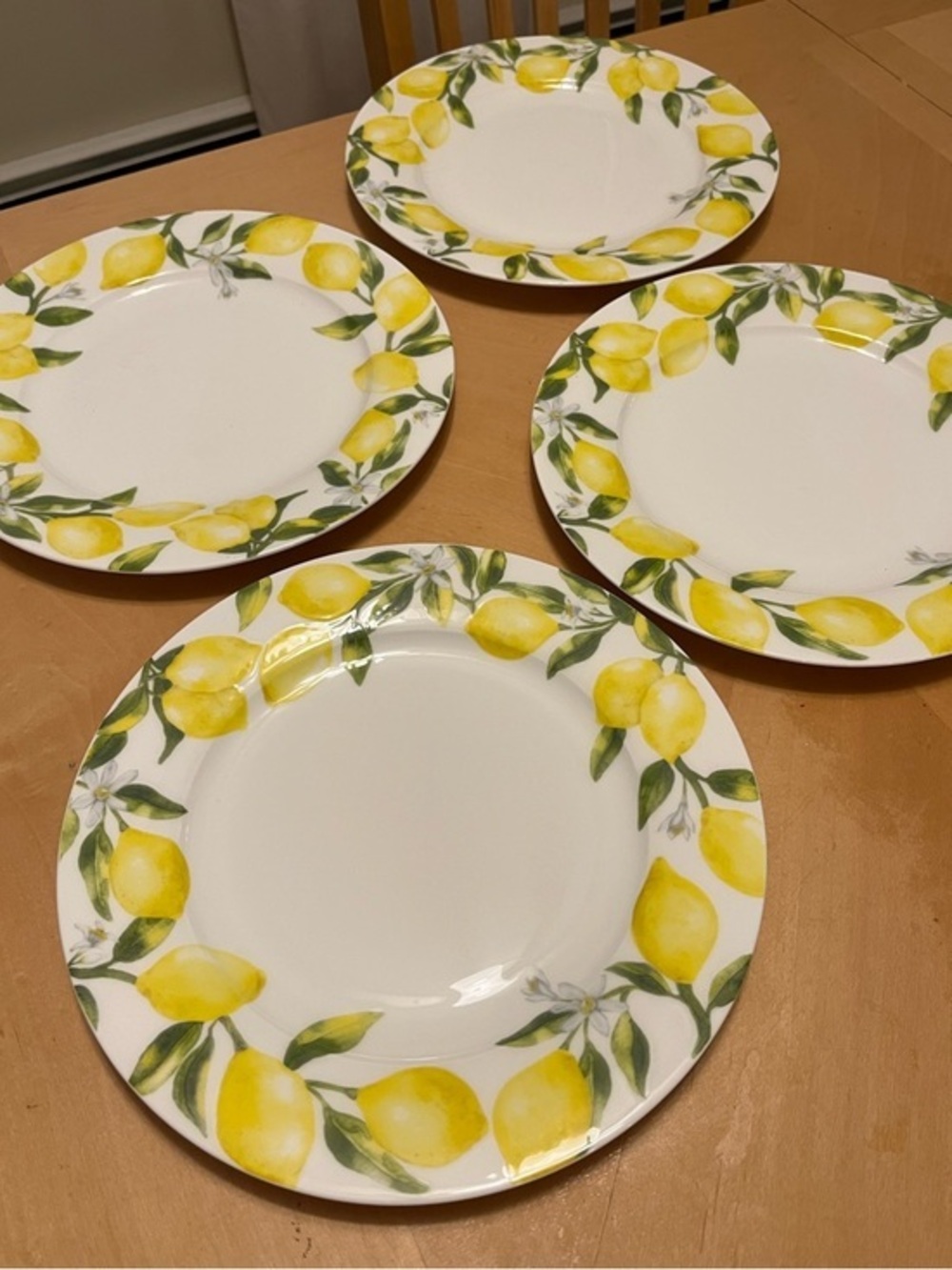 Mikasa Lemons Bone China Dinner Plates Set of 4